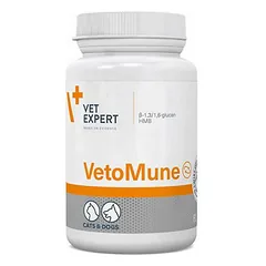 Vet Expert VetoMune papildas šunims ir katėms imunitetui palaikyti, 60 kapsulių
