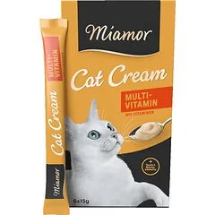 Miamor skanėstai katėms – kremas su vitaminais, 6*15 g, Miamor Multi-Vitamin Cream