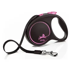 Flexi Black design juostinis pavadėlis 5m, Melyna / M - 5m iki 25 kg — 5 nuotrauka