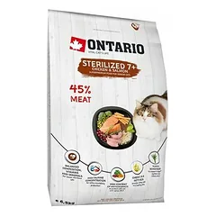Ontario Cat Senior Sterilised 7+ Chicken & Salmon 6,5 kg