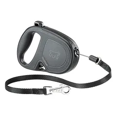 Ferplast ištraukiamas pavadėlis su ištraukiama virvele FLIPPY ONE CORD, S juoda — 4 nuotrauka