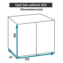 Aquael spintelė optiset 200 pilka 100x40x80cm — 2 nuotrauka
