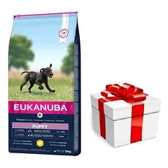 EUKANUBA Puppy&Junior Large Breed 15kg + STAIGMENA ŠUNIUI