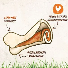 8in1 Delights Strong kramtomasis kaulas su višta XS, skanėstai šunims — 4 nuotrauka
