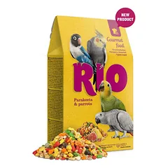 RIO Gourmet food for Parakeets and Parrots papildomas maistas vidutinio dydžio ir dideliems papūgoms, 250 g