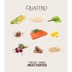 Quattro Extra salmon Sausas pašaras visų veislių suaugusiems šunims su lašiša, 3 kg — 2 nuotrauka
