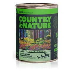 COUNTRY&NATURE elnių drėgnas maistas be grūdų su kuskusu 800 g