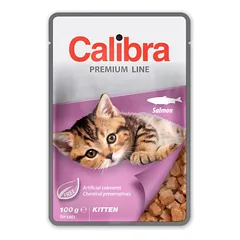 CALIBRA Cat Premium Line Kitten Salmon 100 g su lašiša kačiukams nuotrauka
