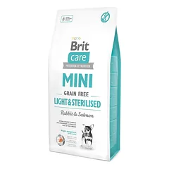 Brit Care Mini Light&Sterilised sausas pašaras mažų veislių šunims 2 kg parduotuvėje e-zoo.lt