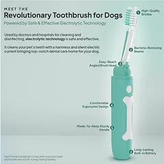 DOGSLIFE Petsie Revolutionary Toothbrush elektrolitinis dantų šepetėlis vidutinių veislių šunims, M — 4 nuotrauka