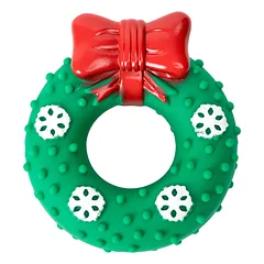 Nobleza žaislas šuniui, vinilinis ratas su snaigėmis, xmas,12x4cm