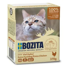 Bozita Cat konservai su papildomai vištienos drebučiuose katėms