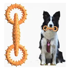 Orangefarbener Hundekauring – Zahnpflegespielzeug für Welpen