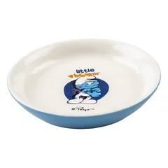 Duvo+ Futternapf "Die Schlümpfe" Hefti Schlumpf flach weiß/blau 180 ml für