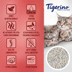 Tigerino Performance Multi Cat XL-Grain kraikas katėms – kūdikių pudros kvapas, 12 l — 2 nuotrauka