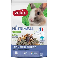 ZOLUX NUTRIMEAL 4 Miniatiūrinių triušių maisto mišinys suaugusiems 850 g