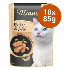 Miamor Pâté & Filet, drėgnas maistas katėms 10 x 85 g