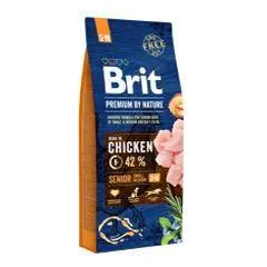 Brit Premium By Nature Senior S/M sausas maistas mažų ir vidutinių veislių vyresnio amžiaus šunims, 3 kg