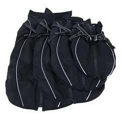 TIAKI paltukas su petnešomis šunims Harness Arkon, juodas, apie 50 cm Nugaros ilgis — 2 nuotrauka