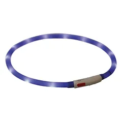 TRIXIE LED antkaklis USB, silikonas, XS-XL 70cm/10mm, mėlynas (pak. 2)