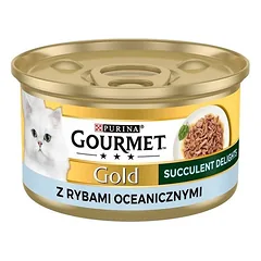 GOURMET Gold Adult Succulent Delights su vandenynų žuvimi 6x85g