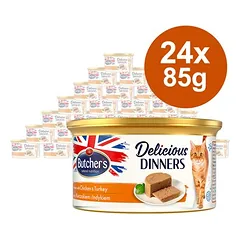Butcher's Delicious Dinners 24 x 85 g, drėgnas maistas katėms