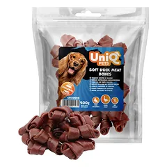 Uniq pets soft soft duck meat bones 500g antienos mėsos kauliukai