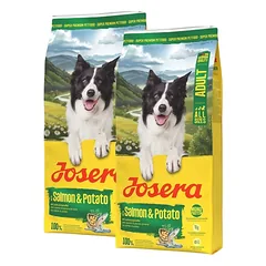 JOSERA Salmon and Potato Adult 2x12,5kg be grūdų maistas šunims, turintiems jautrią skrandį