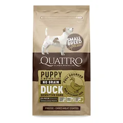 Quattro SB sausas pašaras mažų veislių šuniukams/maitinančioms kalėms su antiena, 1,5 kg