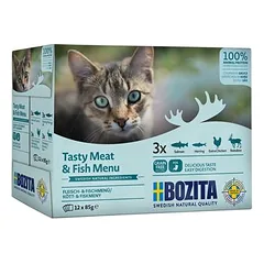 Bozita kąsneliai padaže, mišrus rinkinys 12 x 85 g, drėgnas maistas katėms — 2 nuotrauka