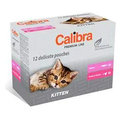Calibra Pouch Premium Kitten Multipack drėgnas maistas kačiukams, 12 x 100 g