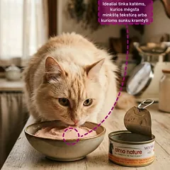 Almo Nature HFC Mousse Tuna with Shrimps putėsiai katėms su tunu ir krevetėmis, 70 g — 3 nuotrauka