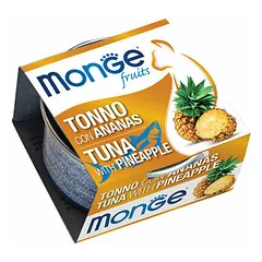 Monge Fruits Adult tuno gabaliukai su ananasu, drėgnas maistas katėms 80 g