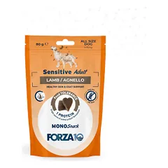 Forza 10 Mono Snack Sensitive Adult skanėstai šunims su ėriena, 80 g