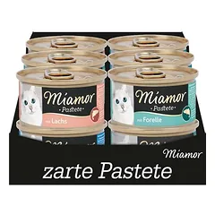 Miamor paštetas, konservai, daugiapakuotė, drėgnas maistas katėms 60 x 85 g