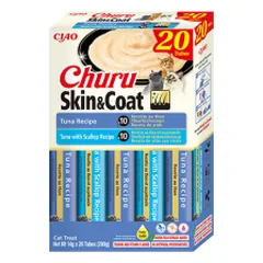 Churu Skin & Coat kreminis skanėstas su tunu katėms, 20 vnt.
