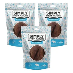 SIMPLY FROM NATURE Meat Strips Mėsos žvėrienos juostelės šunims 3x80 g
