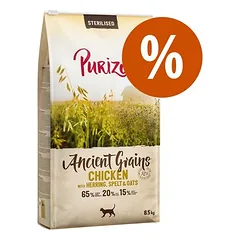 Purizon Adult senovinių grūdų ekonominė pakuotė, sausas maistas katėms 2 x 6,5 kg