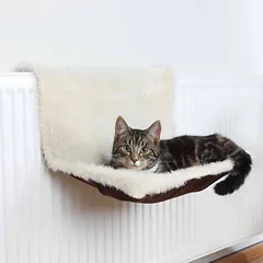 Trixie Radiator Bed Ilgaplaukis Pliušas/Suede Look Miegmaišis Katėms, 45x26x31 cm