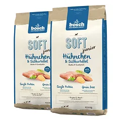 BOSCH Soft junior vištiena ir saldžiosios bulvės 25 kg (2 x 12,5 kg)
