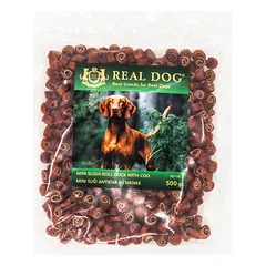 REAL DOG SNACKS mini suši su antiena ir menke, 500 g