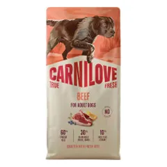 Carnilove True Fresh sausas pašaras su jautiena šunims