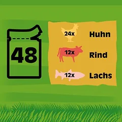 Kitekat šviežumo maišeliai, drėgnas maistas katėms 48 x 85 g — 5 nuotrauka