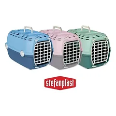 Stefanplast Transportavimo dėžė Horizon 1 plastikinės durys (rožinė/šv. pilka)