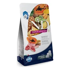 Farmina N&D Tropical Selection Puppy Medium & Maxi Lamb, Spelt, Oats & Tropical Fruits sausas maistas vidutinių ir didelių veislių šuniukams, 20 kg