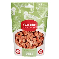 Ficcaro ėrienos ir antienos kubeliai skanėstai šunims ir katėms