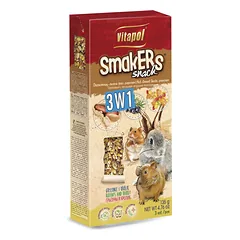 Vitapol Smakers® 3x1 graužikams (riešutai / miško uogos / "popcorn") 3vnt.