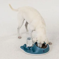 TIAKI maisto ir vandens dozatorius Mažasis banginis, 350 ml pašaro, 500 ml vandens — 4 nuotrauka