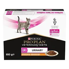 Purina Pro Plan Veterinary Diets UR St/Ox Urinary šlapias pašaras suaugusioms katėms, skirtas šlapimo takų sveikatai palaikyti, su vištiena, 10x85 g