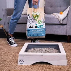 Sanicat celiuliozės kraikas katėms, 10 l — 4 nuotrauka